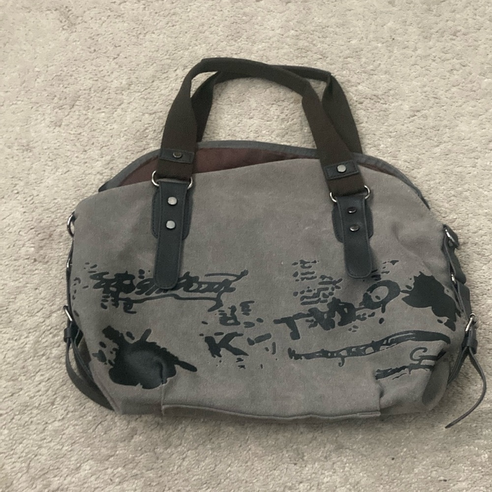 Used Women Handbag Casual Vintage Hobo Canvas Daily Purse Shoulder Tote Bag.